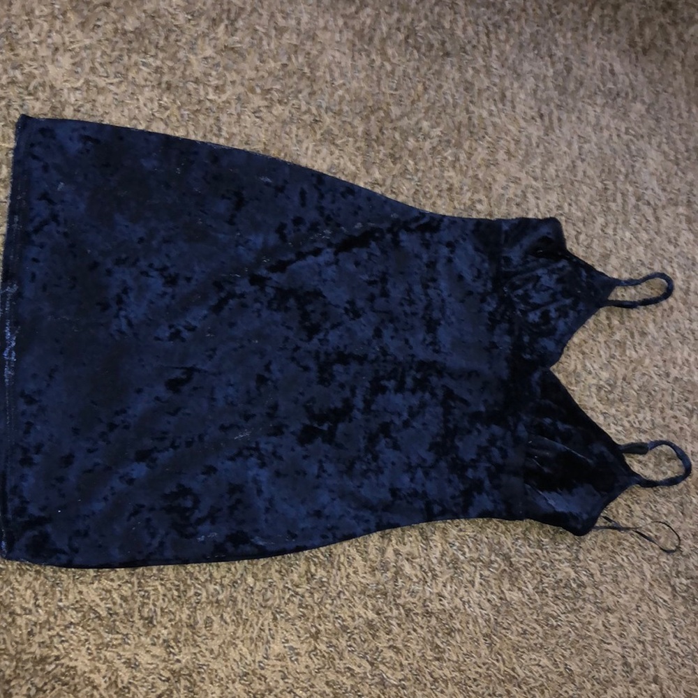 Velvet blue dress